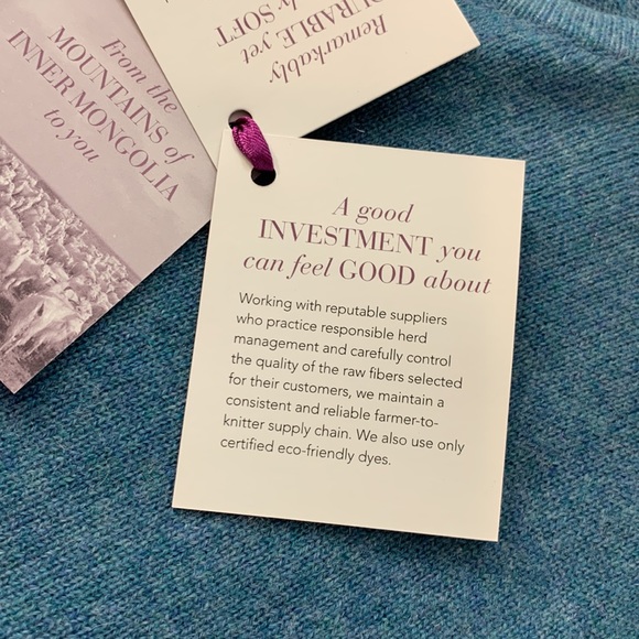 Garnet Hill 100% Pure Cashmere Sweater - Brand New with Tags! - Picture 10 of 16